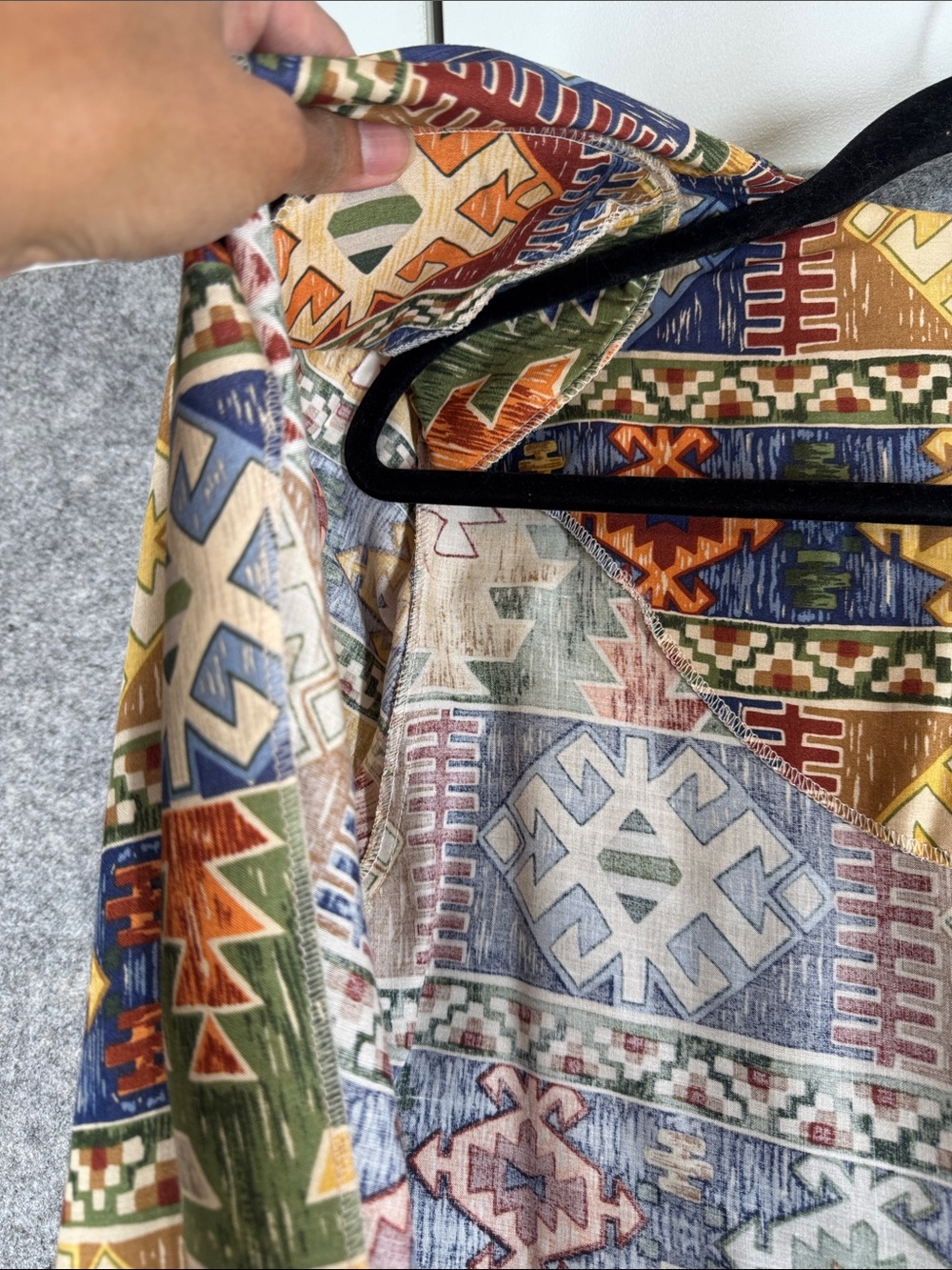 Algo Southwestern Open Cardigan Multicolor Boho Festival Aztec Jacket Country - Picture 7 of 14